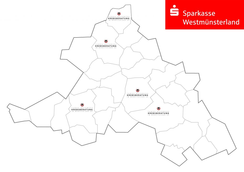 Im Kreis Coesfeld finden Beratungen regelmäßig in Coesfeld und in Dülmen statt und im Kreis Borken in Ahaus, Borken und Gronau. 
